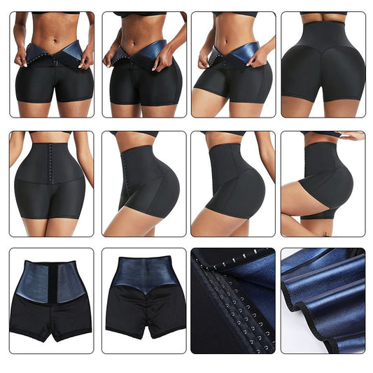 High-Waisted Neoprene Waist Training Shorts for Women